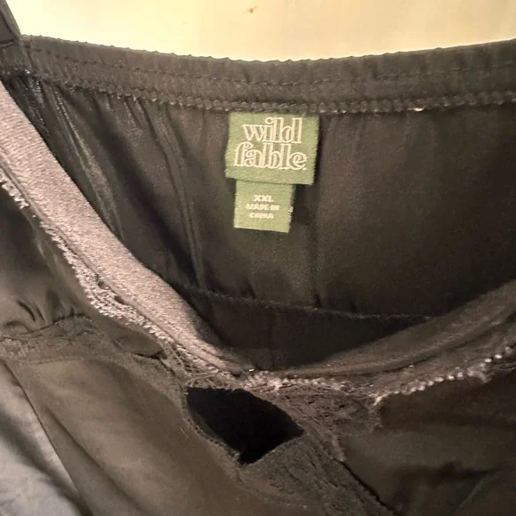 Wild Fable Black Slip Dress with Lacie neck line detail - Picture 4 of 6